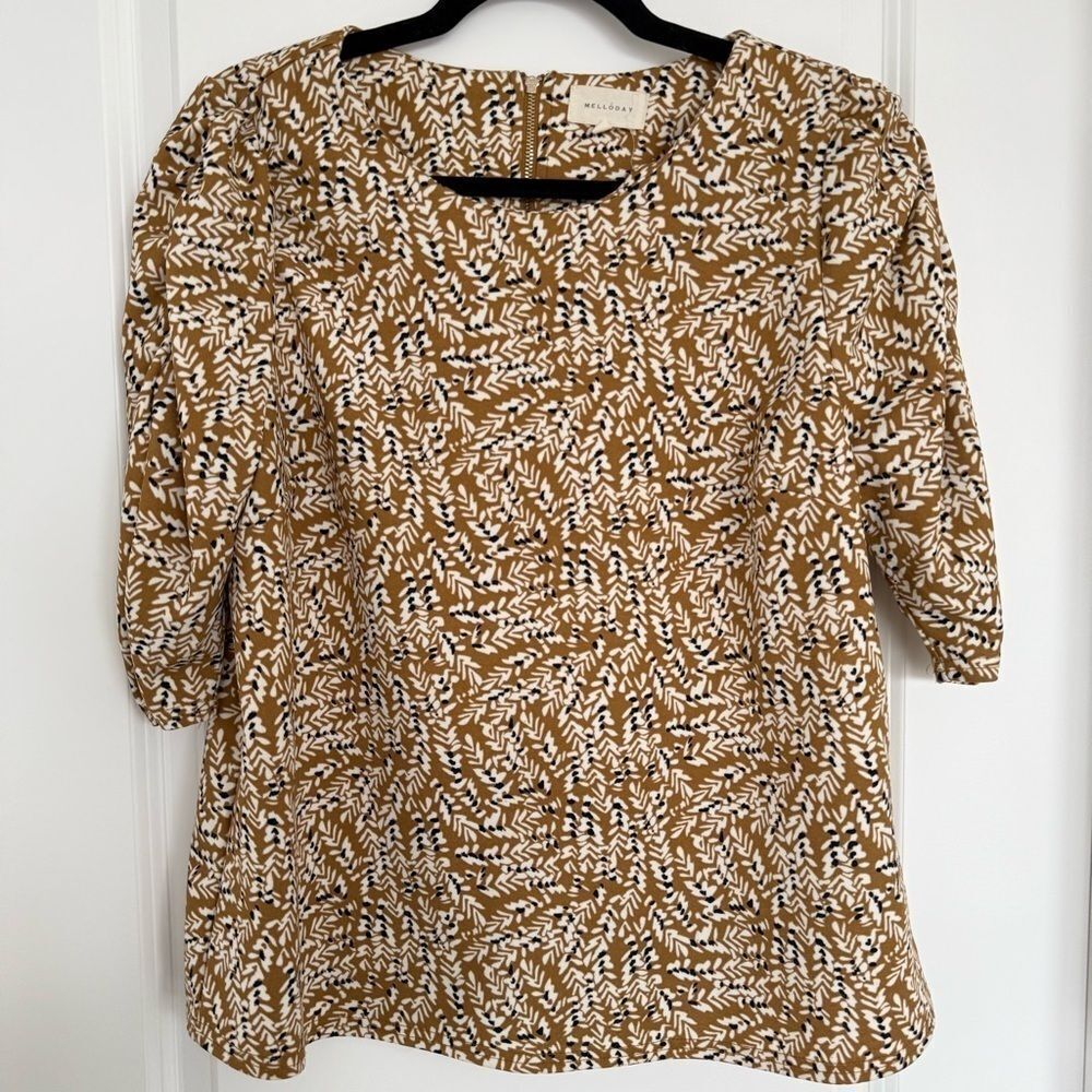 MELLODAY | Botanical printed blouse